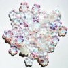 50 3x8mm Transparent Crystal AB Cupped Flower Beads